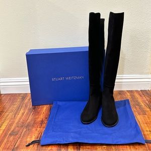 STUART WEITZMAN Women's Suede Hidden Wedge Knee-High Boot size 5.5M Brand New